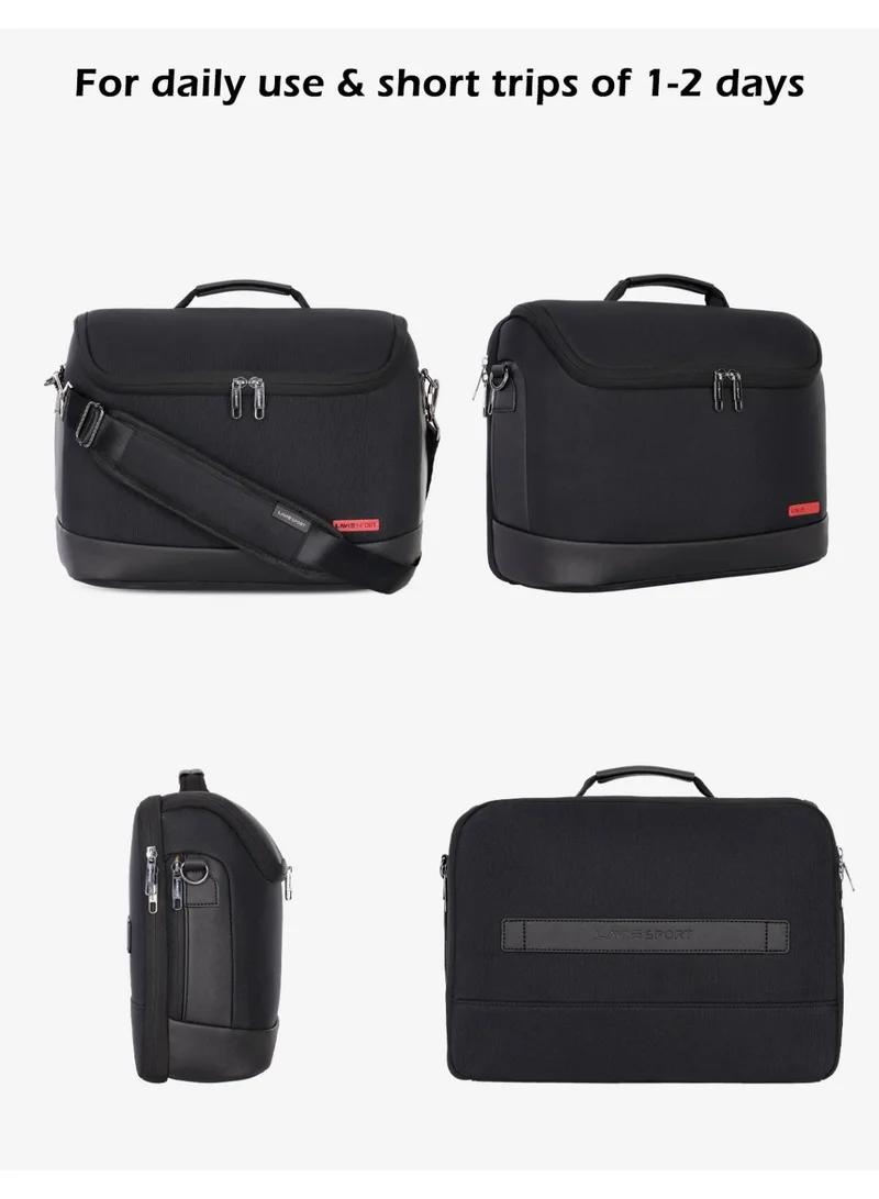 Lavie  Sport Spectra 2C Briefcase 12L |Multifunctional Laptop bag For Men & Women (BLACK/BLACK)  | Best Price UAE